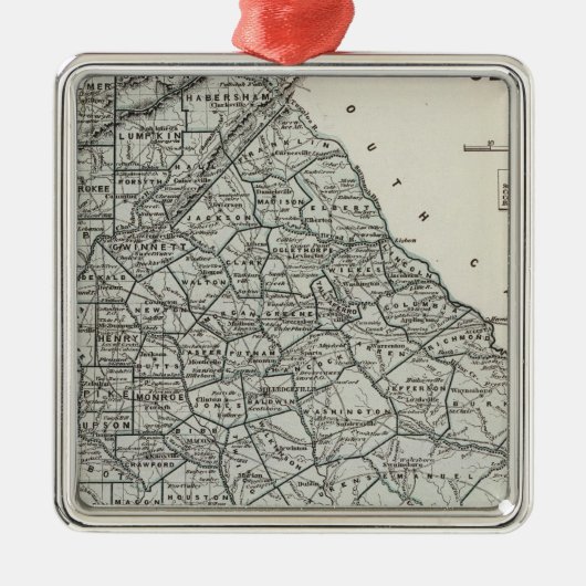 Georgien-Atlas-Karte Ornament Aus Metall (Vorne)