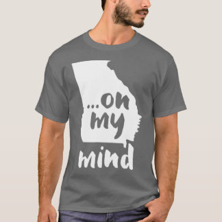 Georgien auf der Kontur des Staat T-Shirt