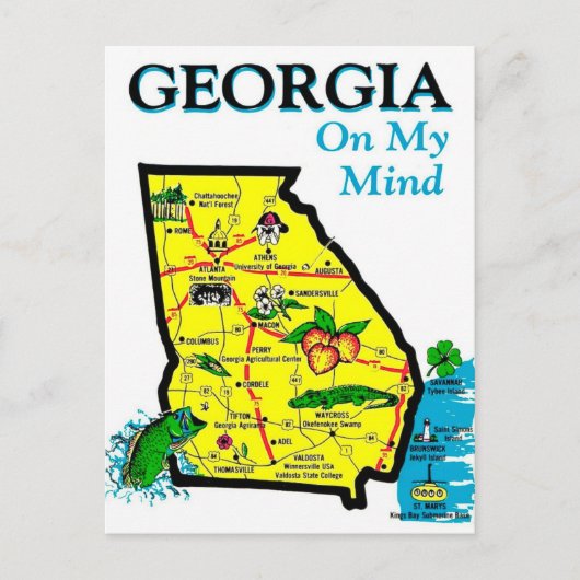 Georgien auf meiner Postkarte (Vorderseite)