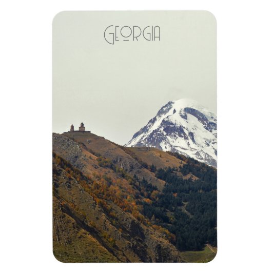 Georgien, Berg Kazbegi Magnet (Vertikal)