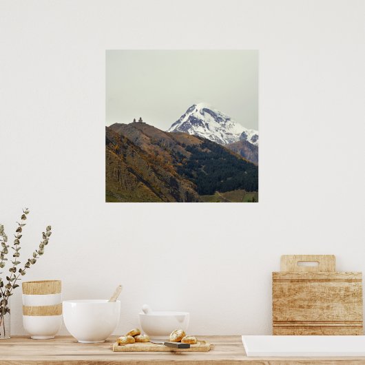 Georgien, Berg Kazbegi Poster (Küche)
