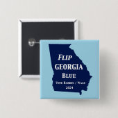 Georgien Blue im Jahr 2024 gedreht Button (Vorne & Hinten)