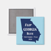 Georgien Blue im Jahr 2024 gedreht Magnet (Vorderseite/Rückseite)
