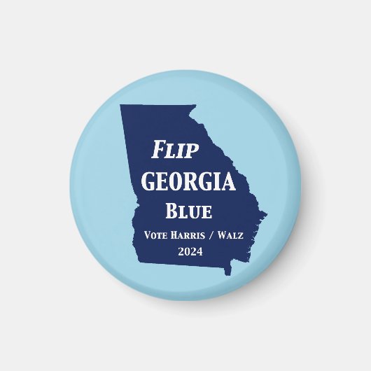 Georgien Blue im Jahr 2024 gedreht Magnet (Vorne)
