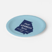 Georgien Blue im Jahr 2024 gedreht Pappteller (Schrägansicht)