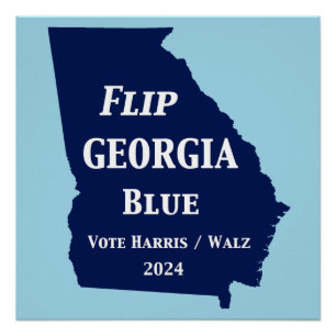 Georgien Blue im Jahr 2024 gedreht Poster