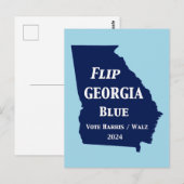 Georgien Blue im Jahr 2024 gedreht Postkarte (Vorne/Hinten)