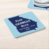 Georgien Blue im Jahr 2024 gedreht Rechteckiger Pappuntersetzer (angewinkelt)