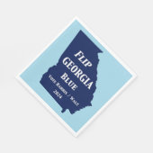 Georgien Blue im Jahr 2024 gedreht Serviette (Ecke)