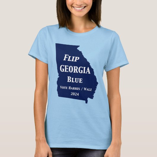 Georgien Blue im Jahr 2024 gedreht T-Shirt (Vorderseite)
