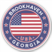 Georgien, BROOKHAVEN Aufkleber (Vorderseite)