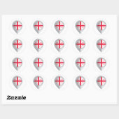 Georgien Button Location Flag Runder Aufkleber (Blatt)