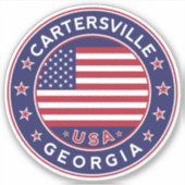 Georgien, Cartersville Aufkleber (Vorderseite)