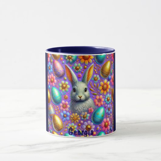 GEORGIEN ~ EASTER BUNNY Eier Blume ~ Tasse (Zentrum)