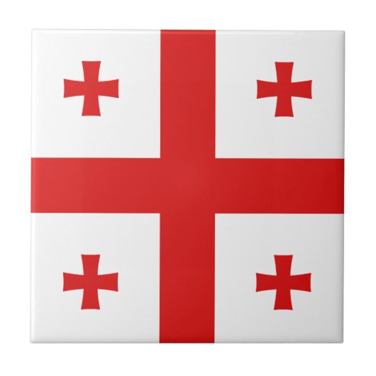 Georgien Flag Keramik Tile Fliese (Vorderseite)