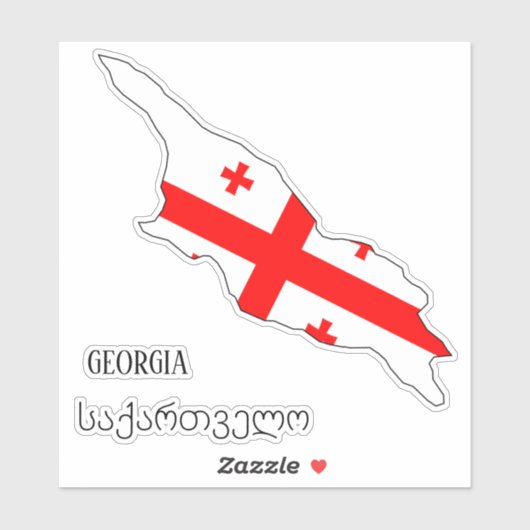 Georgien-Flagge Aufkleber (Blatt)