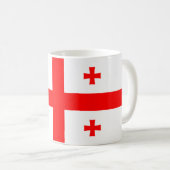 Georgien-Flagge Kaffeetasse (VorderseiteRechts)