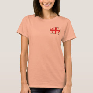 Georgien-Flagge + Karte T-Shirt