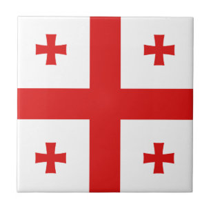 Georgien-Flagge Keramikfliese