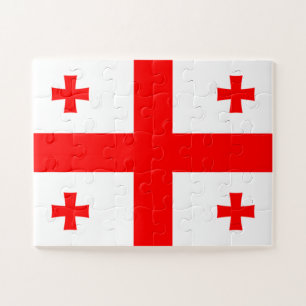 Georgien-Flagge Puzzle