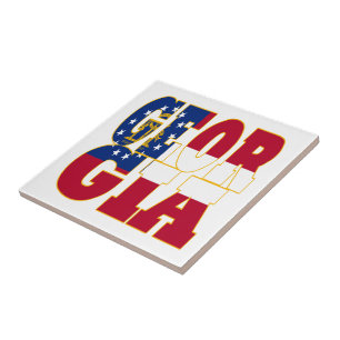 Georgien - Flaggenstaat Fliese