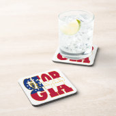 Georgien - Flaggenstaat Getränkeuntersetzer (Rechte Seite)