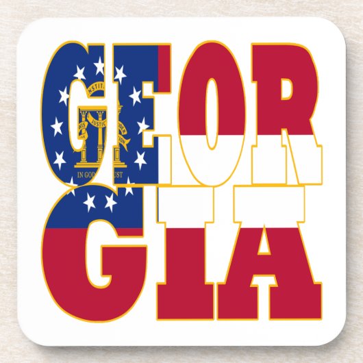 Georgien - Flaggenstaat Getränkeuntersetzer (Vorderseite)