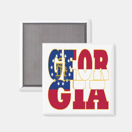 Georgien - Flaggenstaat Magnet (Vorderseite/Rückseite)