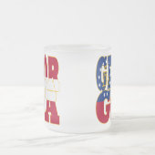 Georgien - Flaggenstaat Mattglastasse (Mittel)