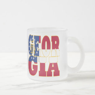 Georgien - Flaggenstaat Mattglastasse