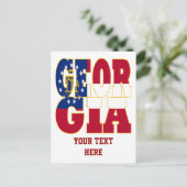 Georgien - Flaggenstaat Postkarte (Stehend Vorderseite)