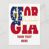 Georgien - Flaggenstaat Postkarte (Vorderseite)