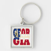 Georgien - Flaggenstaat Schlüsselanhänger (Vorne)