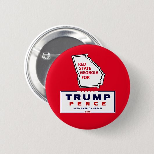 Georgien für Trump Pence 2020 Button (Vorne & Hinten)