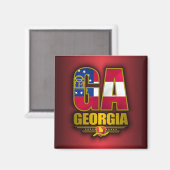 Georgien (GA) Magnet (Vorderseite/Rückseite)
