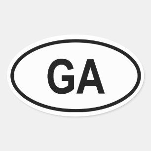 Georgien (GA) Ovaler Aufkleber