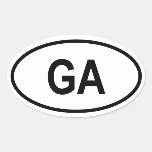 Georgien (GA) Ovaler Aufkleber (Vorderseite)