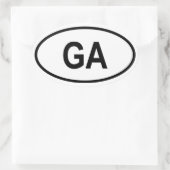 Georgien (GA) Ovaler Aufkleber (Tasche)