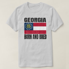 Georgien Geboren und gezüchtet - Vintage Flagge Ge T-Shirt