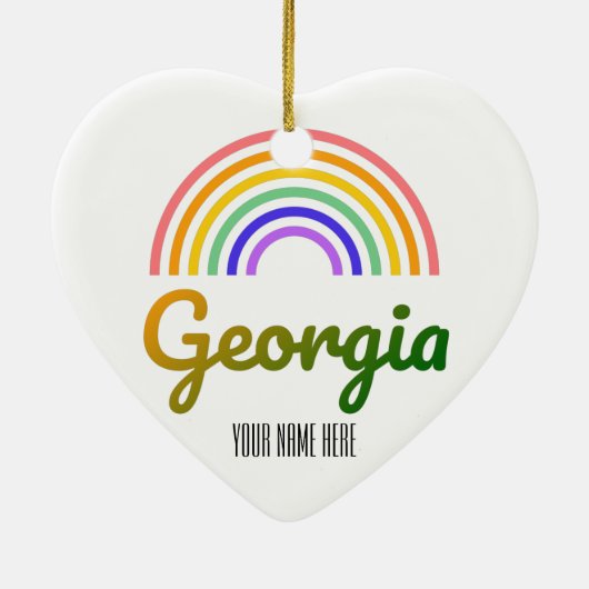 Georgien - Georgien - Postkarten - Personalisiert Keramik Ornament (Hinten)