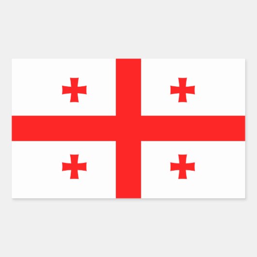 Georgien - georgische Flagge Rechteckiger Aufkleber (Vorderseite)