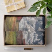 Georgien Großer Roter Stall mit Wasserturm Seidenpapier (Geschenk)