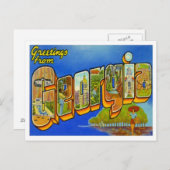 Georgien - Gruß von US-Staaten Postkarte (Vorne/Hinten)