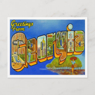 Georgien - Gruß von US-Staaten Postkarte