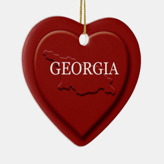 Georgien Herzkarte Weihnachtsschmuck (Rechts)