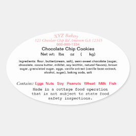 GEORGIEN Hütte Lebensmittelrecht Kennzeichnung des Ovaler Aufkleber