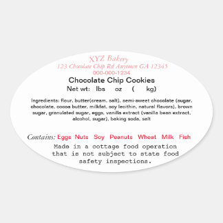 GEORGIEN Hütte Lebensmittelrecht Kennzeichnung des Ovaler Aufkleber