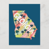 Georgien Illustrierte Karte (Vorderseite)