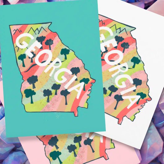 Georgien Illustrierte Karte