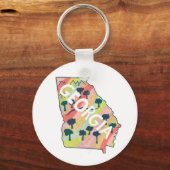 Georgien Illustrierte Karte Schlüsselanhänger (Vorderseite)